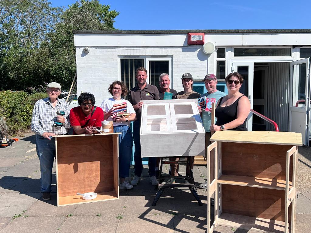 Team of Little Free Library builders
