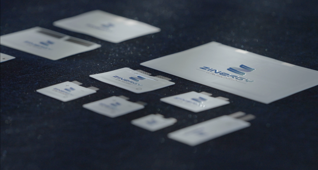 ultra-thin and flexible Zinergy's batteries - different sizes and shapes