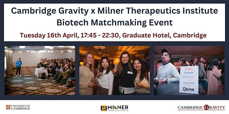 Gravity x Milner Therapeutics Institute Biotech Matchmaking Event