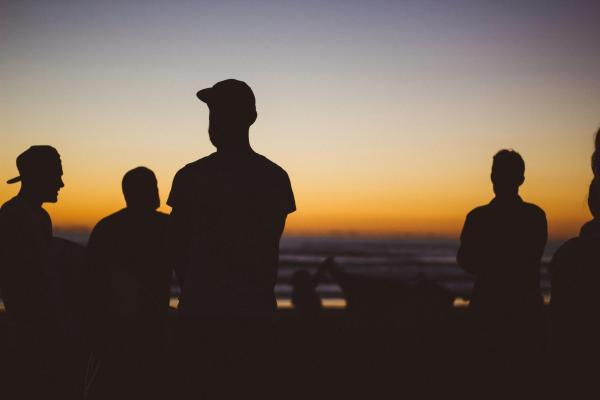 silhouettes of people