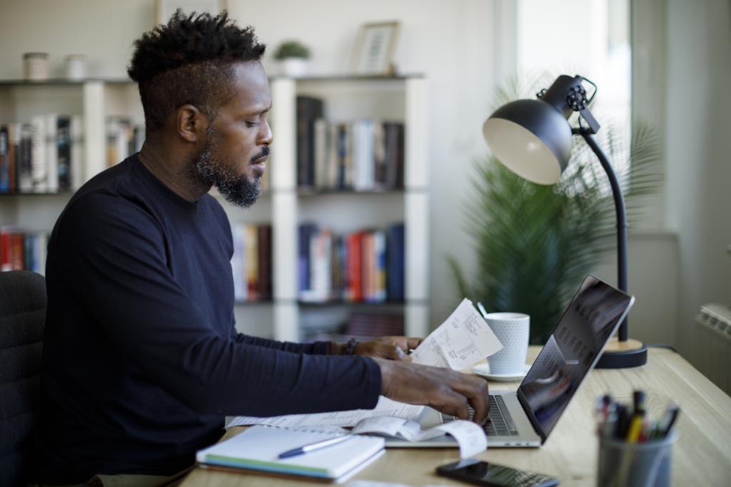 Man sat at desk