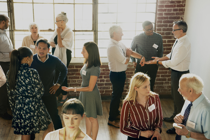 People networking and learning together 