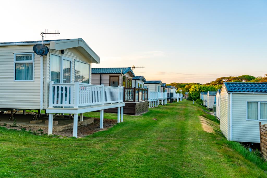 Caravan Park at sunset