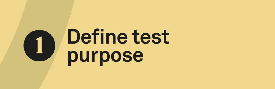 1 Define test purpose