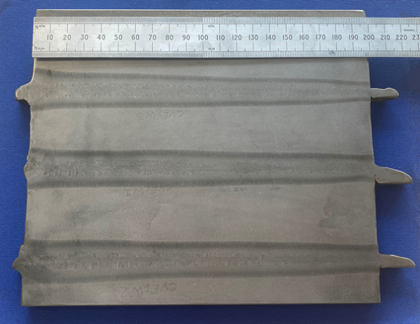 200mm single pass full penetration weld in SA 508 Gr. 3 Cl.1 steel.