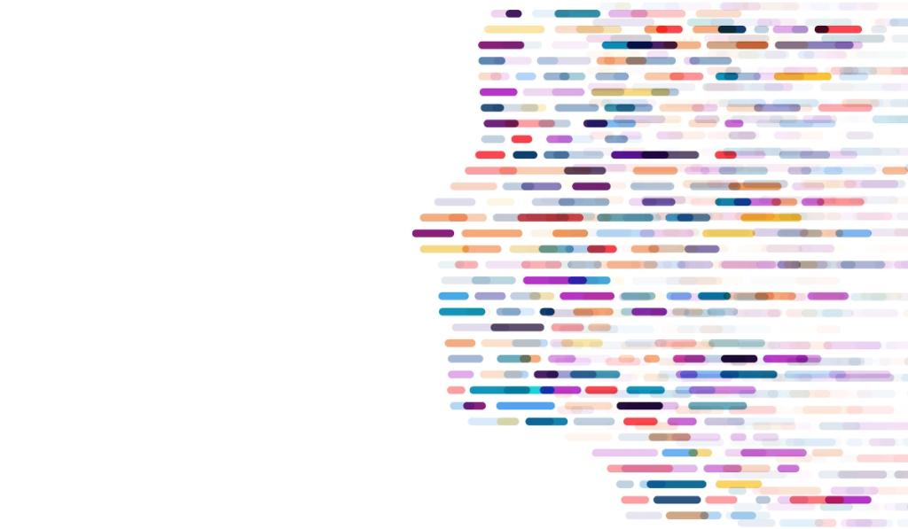 genome sequence in the shape of a face