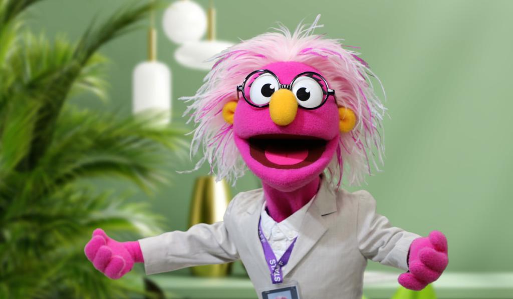 Connie - A pink haired friendly puppet
