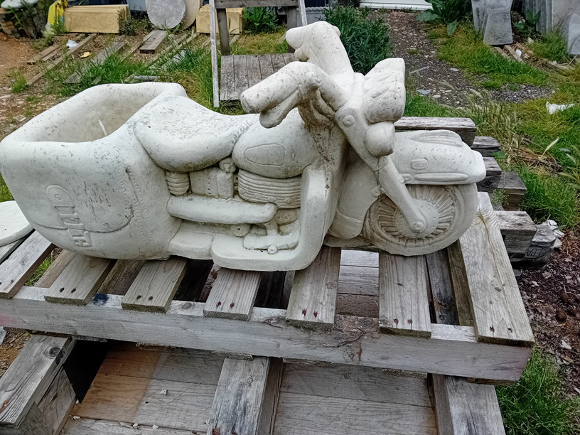 Harley-Davidson planter un-painted