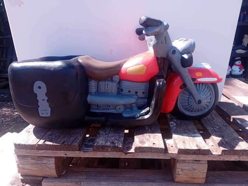 Harley-Davidson planter painted