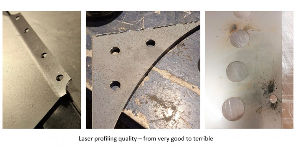 Laser profiling quality