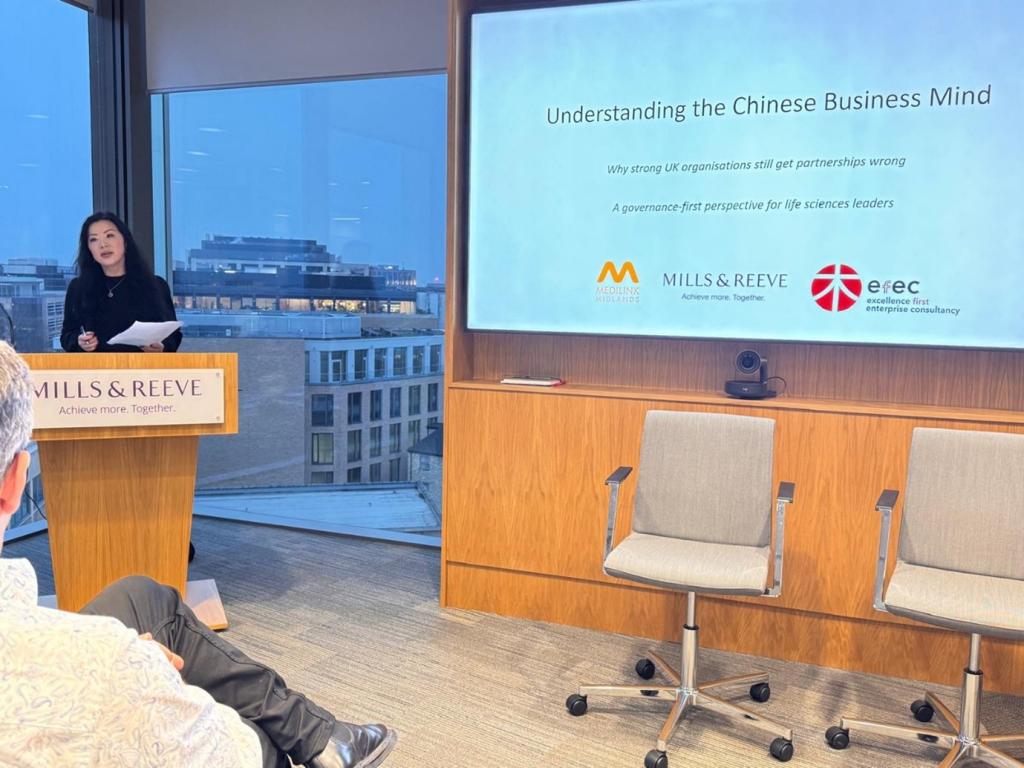 Lily Lin (EFEC) sharing a governance-first perspective on decision-making and trust in early-stage partnerships.