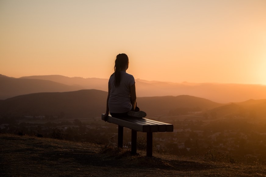 lady meditating 