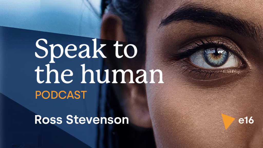 “Speak to the Human” by Acteon Communication and Learning podcast cover - Episode 16: Making sense of AI in learning with Ross Stevenson.