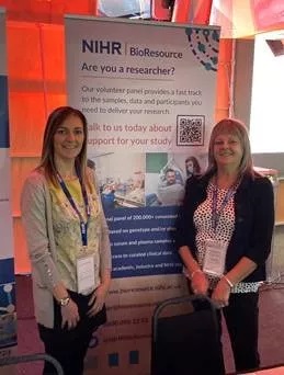 (right-left): Fiona Stirling, IMID BioResource Project Manager & Laura Crowther, Clinical Trials Manager