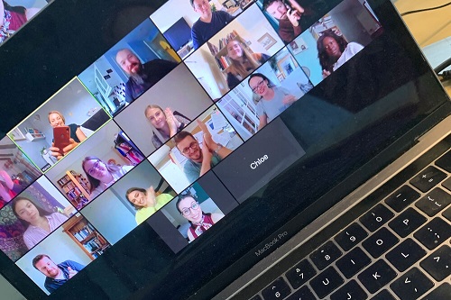 Sookio's work experience students on Zoom