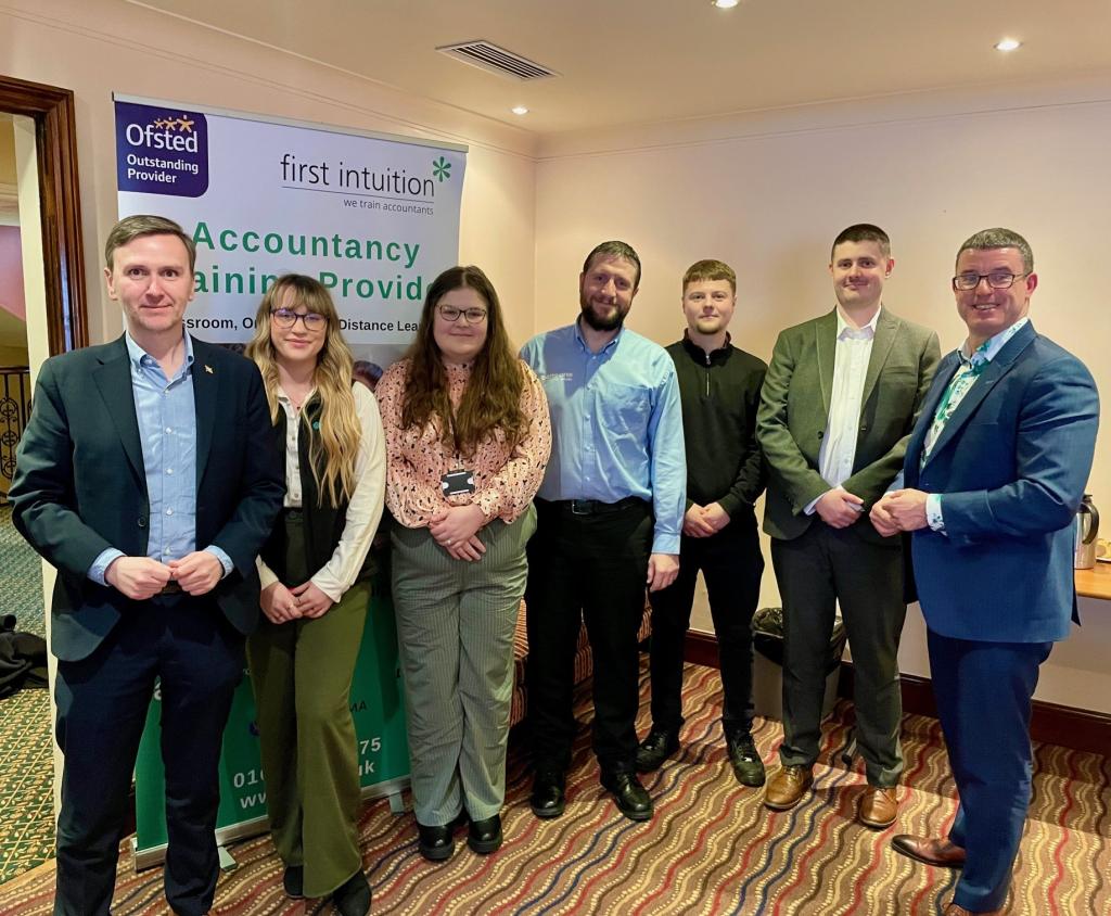MP Andrew Pakes with local apprentices