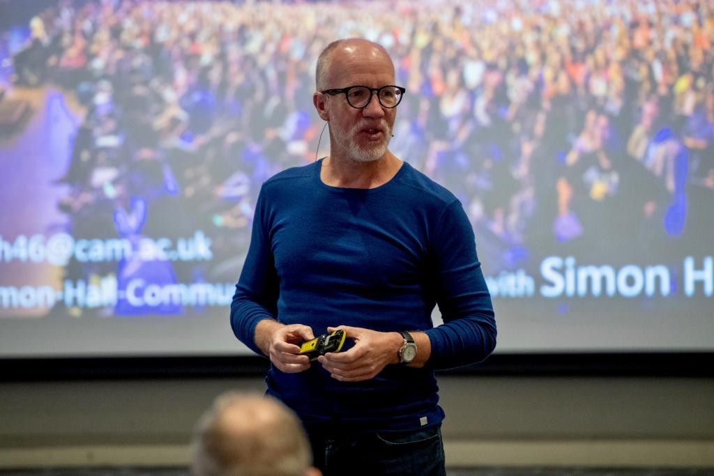 Simon giving a presentation