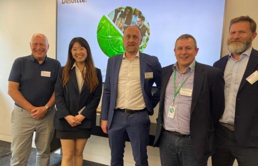 Julian Rae, Deloitte office senior partner  and LSHC partner Rob Hankey with Andy Richards, Lucy Jung and Alex Alanine. 