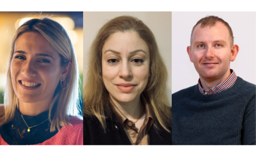 RU lecturers Alessia Mevoli and Asma Rezaei, plus ARU Peterborough’s Scott Steele