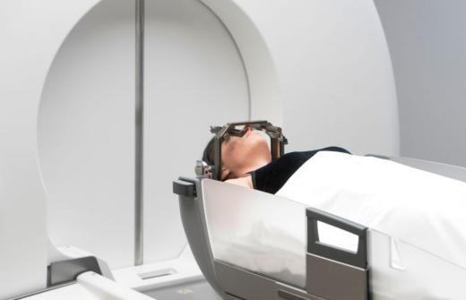 Patient undergoing imaging for cancer treatment