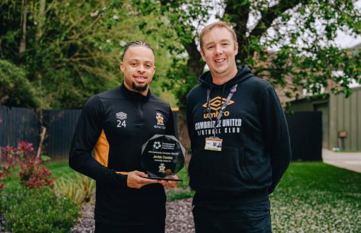 Jordan Cousins with PFA Award