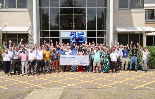 2.	The POLATIS Cambridge team outside their Science Park premises.