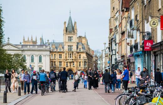 Tourists in Cambridge