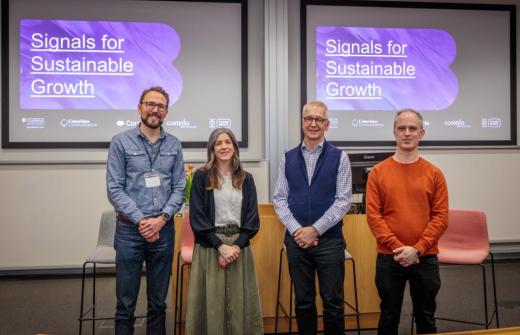 Matthew Grimes, Professor of Entrepreneurship and Sustainable Futures at Cambridge Judge Business School, Helen Newman, Executive Director, Group Sustainability, Bidwells,  David Sales, Director, First Ascent, and Tom Ebbutt, Director of Impact, B Lab™