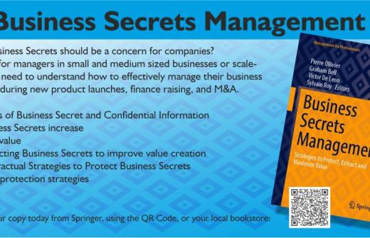 Launch of a new book on Business Secrets Management – Strategies to Protect, Extracts and Maximise Value
