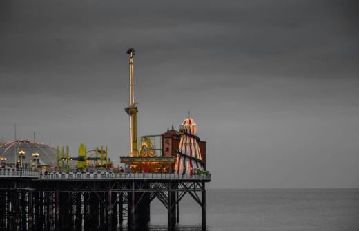 Brighton pier at dusk