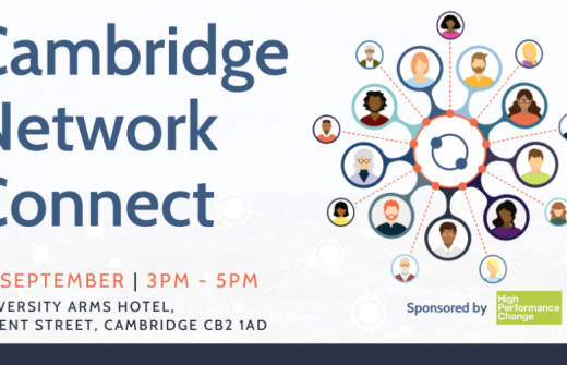 Connect logo plus blue words on a pale blue background