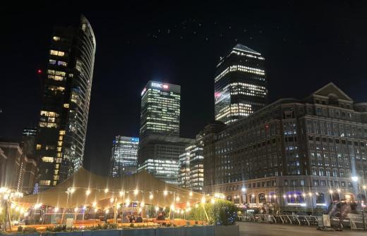 London skyline by night