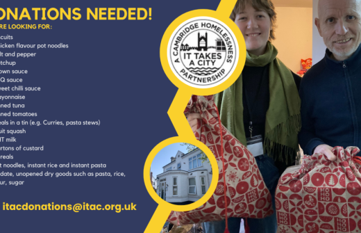 Graphic listing donations required at Crossways