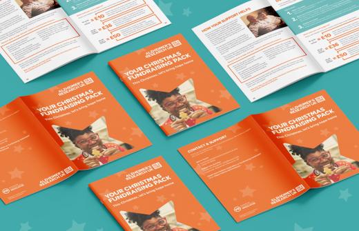 Alzheimer’s Research UK leaflet designed by D&A Creative 