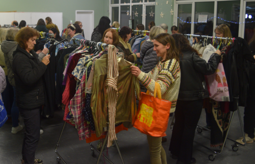Local residents shopping at 'Swish' event