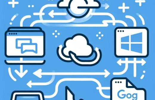 simple graphic emblematic of migrating an IT environment from Google Workspace to Microsoft 365 using ShareGate