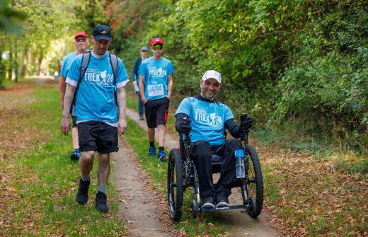 Supporters of East Anglian Air Ambulance taking part in Trek 24 Cambridgeshire