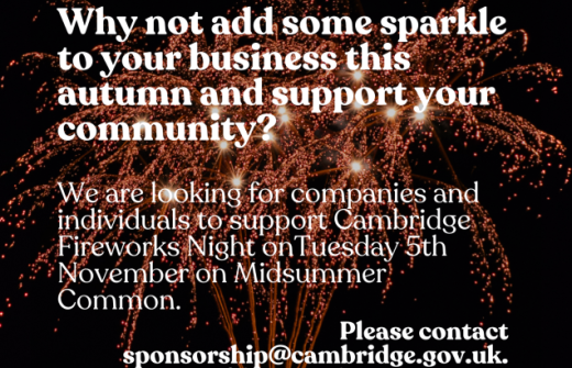 Sponsor Fireworks night on Tuesday 5th November.