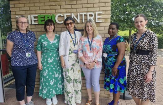 (l to R) Janine McLaughlin Samantha Dyson Keyla de Magalhaes Dawn Kiddy Betty Mungofa Helen Earl  