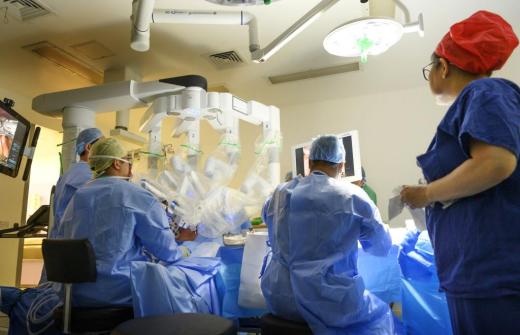 Surgical Robot Team in the theatre