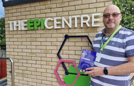 Gary Jennings at The EpiCentre with his book Be the AI Answer