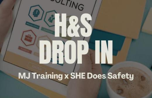 Health & Safety Drop In leaflet detailing times, and company details. 