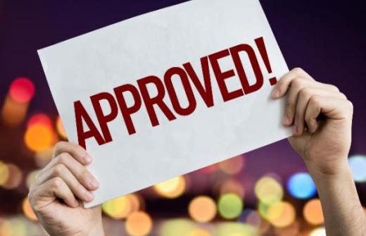 Sign saying "Approved!"