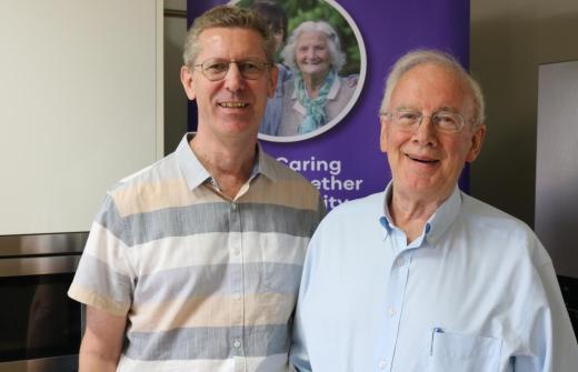 Andrew Glover standing next to Stuart Evans