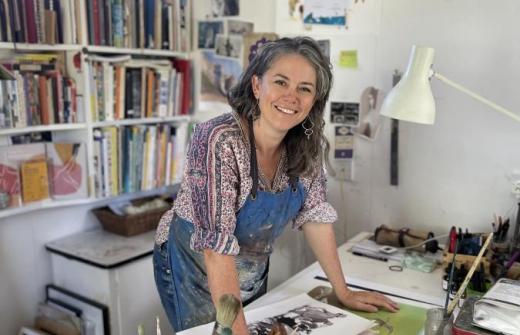 Kate Winter in her studio