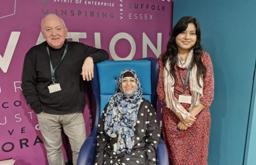 team photo – L>R - Ivan Pinson, Dr Juvaria Syeda, Dr Ruhkshinda Wasif.
