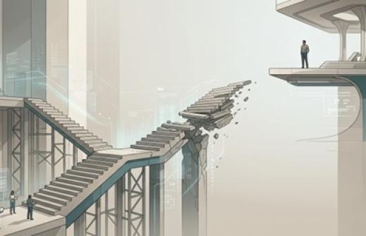 Illustration representing the changing pathways through which professional capability and expertise develop in AI-enabled systems.