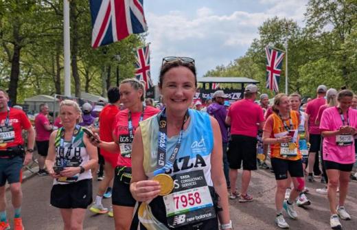 Liza, having run the London Marathon 