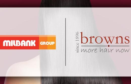 Milbank Group logo and Browns logo