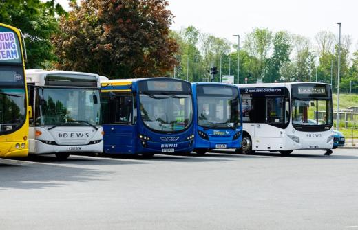 Buses at Huntingdon bus station